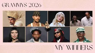 Thumbnail: Grammy Awards 2026 - Winners Predictions 📀✨