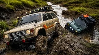 Thumbnail: RC Crawler Kyosho KC10 Land Cruiser 60 vs LC80 Off Road Adventure