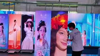 Thumbnail: 6PCS EA1920iP5 P1.86 Foldable Poster LED Screen for Chile | EagerLED LED Screen Aging Test
