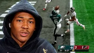 Thumbnail: DeVonta Smith Reacts to His FIRST NFL Game