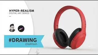Thumbnail: I Turned AirPods Max Into Hyper Realistic Digital Art  (Procreate Process)