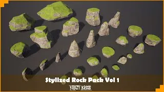 Thumbnail: Stylized Rock Pack Vol 1 - quick level design with this pack promo (Avaliable on FAB marketplace)