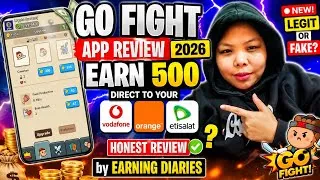 Thumbnail: Go Fight App Review 2026 | Earn Up to 500 EGP to Vodafone Cash, Orange Cash & e& Cash?Legit or Scam?