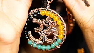 Thumbnail: I made the Om ॐ Symbol! 🤯 Into a Wire Wrapped Necklace, ALL by hand no 3D Printer needed!