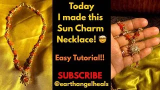 Thumbnail: Today I made this Sun Charm Necklace! 🤯 with a Spiral Design. Easy Step by Step Tutorial!