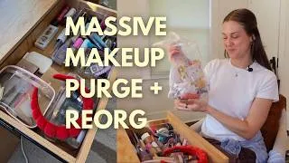 Thumbnail: MAKEUP COLLECTION DECLUTTER & DEEP CLEAN💄 (purging, sanitizing, and starting fresh)
