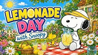 Thumbnail: Lemonade Day with Snoopy 🍋 Cheerful Summer Jazz | Cozy Piano Music for a Happy Afternoon