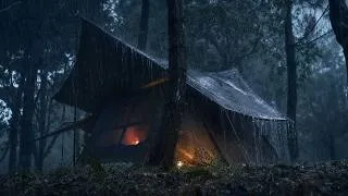 Thumbnail: Long Downpour till Night ⛈️ Heavy Rain Camping for Relaxing (4K)