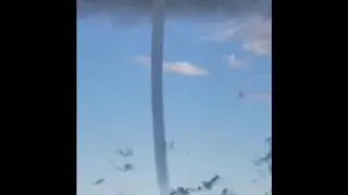 Thumbnail: Water spout on Lake Huron in Port Austin Michigan