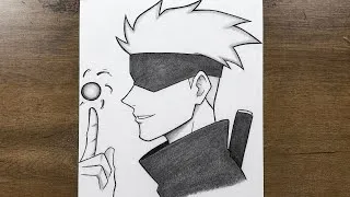 Thumbnail: How to Draw Gojo Satoru with Hollow Purple | Step-by-Step