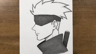 Thumbnail: How to Draw Gojo Satoru Side View | Step-by-Step Anime Drawing Tutorial