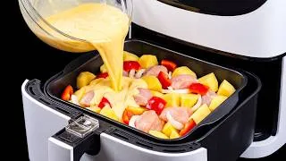 Thumbnail: I Poured 3 Eggs and Cream Over Potatoes in the Air Fryer… and THIS Happened! 🤯