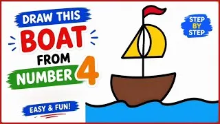 Thumbnail: How to draw a boat step by step| Boat drawing from number 4 