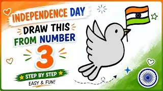 Thumbnail: Independence day drawing step by step| Independence day drawing from number 3