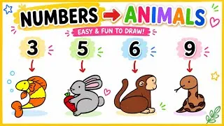 Thumbnail: EASY ANIMAL DRAWING HACKS| DRAWING FROM NUMBERS 
