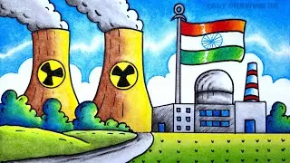 Thumbnail: Independence day drawing/Nuclear Energy in India@2047 drawing /environment pollution drawing