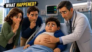 Thumbnail: English speaking practice | He Ate Too Much… Then This Happened! 😨 | Learn English Through Story