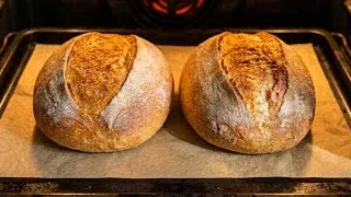 Thumbnail: FLOUR + WATER❗️I make this every day. No kneading! The Easiest Crispy Bread