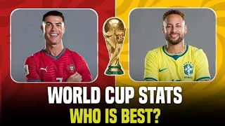 Thumbnail: Ronaldo vs Neymar world cup stats comparison. Goals, Assists & Records #worldcup # Ronaldo #neymar 