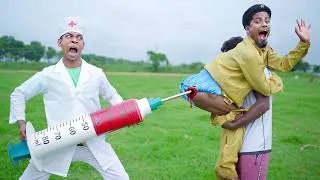Thumbnail: Must Watch Top New Very Special Trending Comedy Video 2026Amazing Injection Wala Doctor Comedy Video