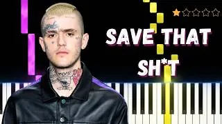 Thumbnail: Lil Peep - Save That Sh*t︱Easy Piano Tutorial