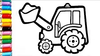 Thumbnail: 🚧👷🏻🚧 Let’s Draw, Paint and color a Dozer for kids | easy painting tips 
