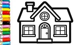 Thumbnail: Let's learn House Drawing,🏡 Painting, Coloring for Kids & Toddlers | Learn Coloring 