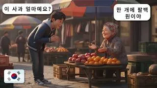 Thumbnail: Korean Conversations for Beginners: How to Bargain at a Korean Market | TOPIK 1 Listening Practice