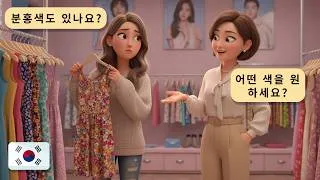 Thumbnail: Korean Conversation Practice: Clothes Shopping (TOPIK 1) | Easy Korean for Beginners