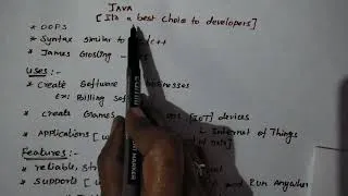 Thumbnail: Java introduction # java basic concepts # java uses #features of java # explanation about jvm # WORA