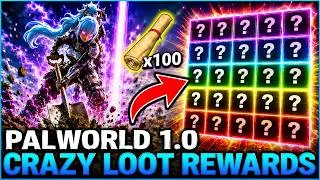Thumbnail: INSANE LOOT REWARDS FROM 100 TREASURE MAPS - Palworld 1.0 Treasure Map Farm & Loot Rewards