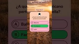 Thumbnail: Huellas De Safari Trivia 