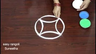 Thumbnail: Different style rangoli designs easy and simple🌸Creative muggulu🌸Beautiful kolam with 2 dots