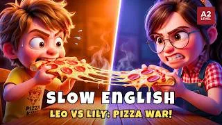 Thumbnail: Leo and Lily Started a Pizza War... THEN Lost Everything! 🍕😱 | Slow English Listening (A1-A2)