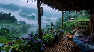 Thumbnail: Whispers of the Mountain | Bamboo Veranda, Cloudy Skies & Calm Highland Ambience
