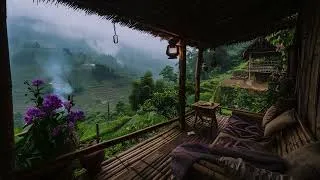 Thumbnail: A Quiet Morning in the Mountains | Bamboo Porch, Floating Clouds & Wildflower Garden Ambience