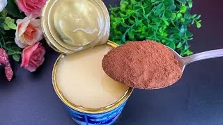 Thumbnail: 🍫DESSERT RECIPE for tea☕️ in 10 MIN! Just beat the condensed milk and add cocoa!