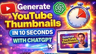 Thumbnail: Generate YouTube Thumbnails in 10 Seconds Using ChatGPT | Youtube thumbnail generation prompt