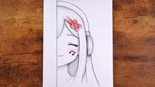 Thumbnail: How to Draw an Anime Girl with Headphones (EASY)