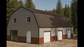 Thumbnail: Discover the Ultimate 30x50 Gambrel Roof Barndominium Kit [Garage Edition]