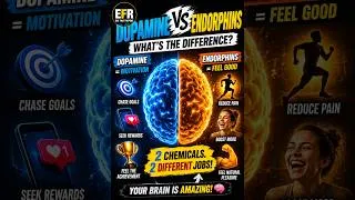 Thumbnail: Dopamine vs Endorphins: Your Brain's Two Happiness Chemicals 🧠🤯 | EFR Facts