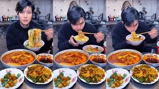 Thumbnail: Delicious Countryside Spicy Noodle Soup Mukbang! 🍜🍲✨