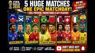 Thumbnail: FIFA World Cup 2026 Matchday Preview | Brazil v Morocco, Scotland v Haiti, Australia v Turkey & More
