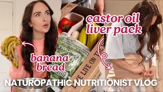 Thumbnail: How To Do A Castor Oil Liver Pack, Healthy Banana Bread + Food Delivery Haul 🌿 Nutritionist VLOG