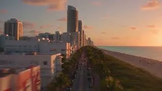 Thumbnail: GTA 6 Vice City Aerial Reveal — AI Cinematic 🌅 | Day 1