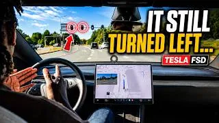 Thumbnail: Tesla FSD Ran a Red Light... Then Parked in the Middle of the Road