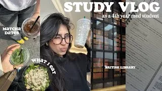 Thumbnail: PRODUCTIVE STUDY VLOG 💌 British Library, exam season studying, med school, recipes +more