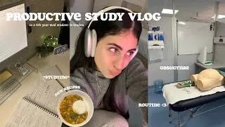 Thumbnail: PRODUCTIVE study vlog 💌 starting obs&gynae, running, library sessions, exam prep, new recipes +