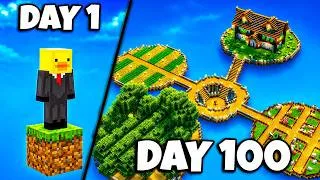 Thumbnail: Surviving 100 Days On One BLOCK In Minecraft