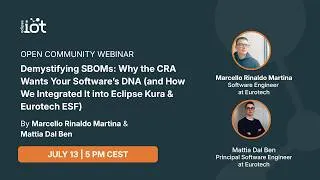 Thumbnail: Open Community Webinar — Demystifying SBOMs  Why the CRA Wants Your Software’s DNA